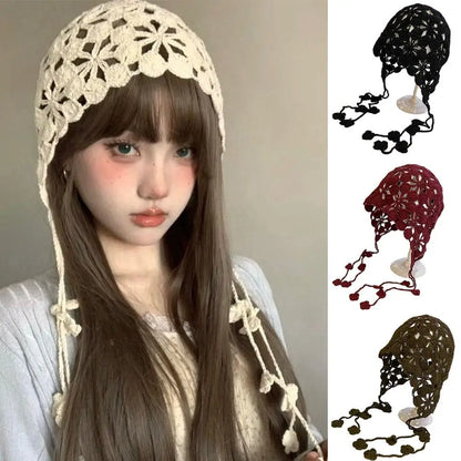 Knitted Hats Handmade Hollowed Knit Cap