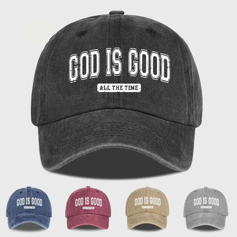God is Good Washed Baseball Cap Spring/Summer Baseball Cap