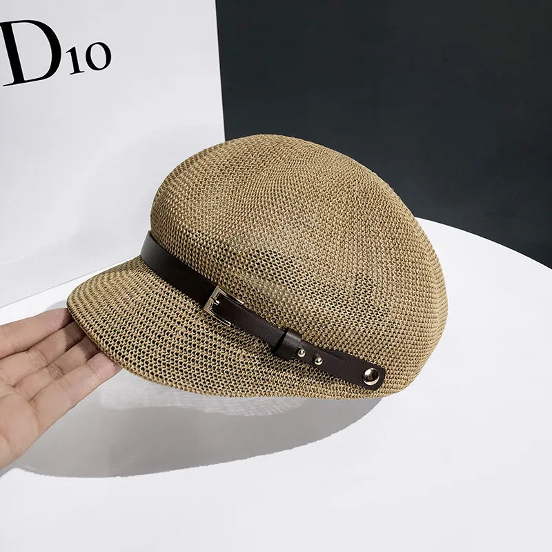 New Style Hollow Breathable Octagonal Hat For Women