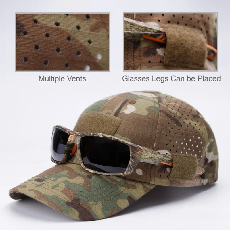 Athletic Casual Breathable Camouflage Baseball Cap for Men