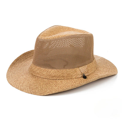 Summer Linen Hollowing Sun Hats British Gentleman Jazz Top Panama