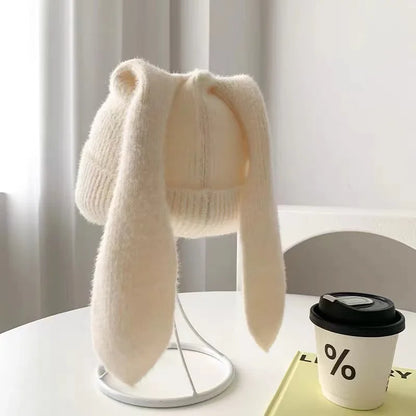 Women's Bunny Ear Beanie – Cozy Knitted Winter Hat