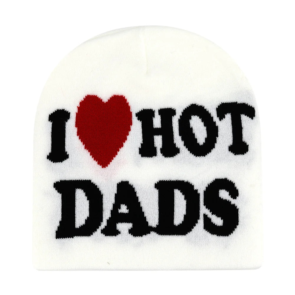 Y2K Letter Knitted Winter Autumn Beanie Cap Men Women