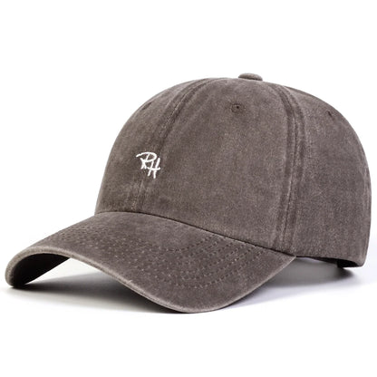 Unisex Letter Embroidery Wash Baseball Caps Spring And Autumn