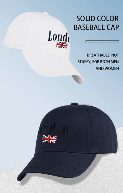 London Union Jack Print Baseball Cap British Vintage Minimalist Style Daily Commute City Stroll