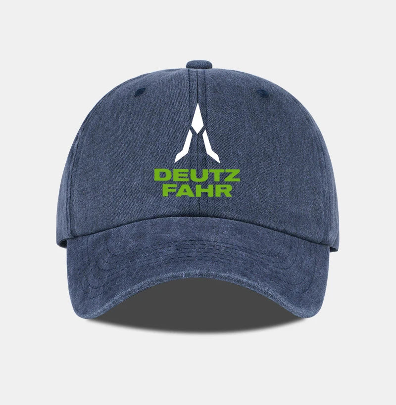 Deutz Farm Logo Printed Washed Baseball Cap Soft Comfortable Breathable Adjustable Retro Farm Style