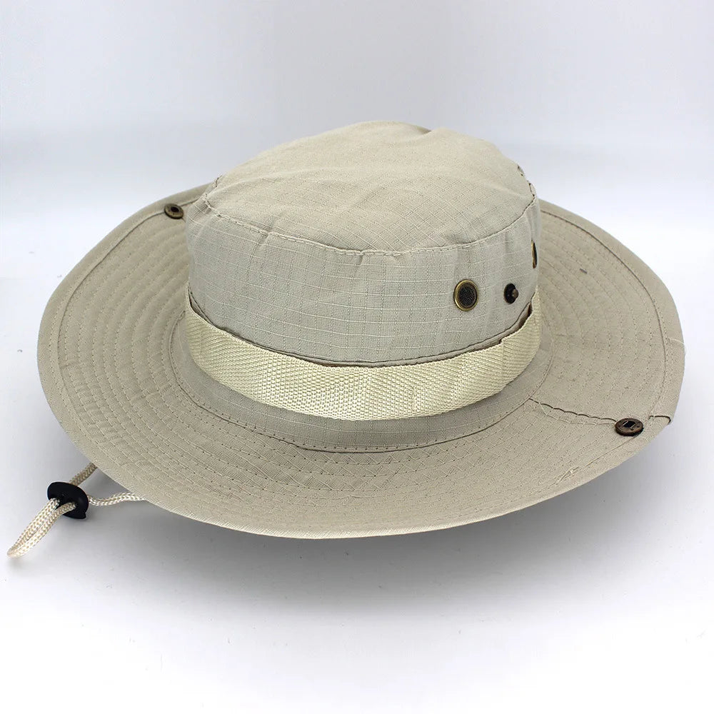 Camouflage Tactical Bucket Hat Summer Men Boonie Hat Outdoor