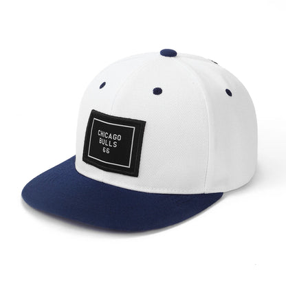 Color-Block Flat Brim Street Photography Hip-Hop Hat