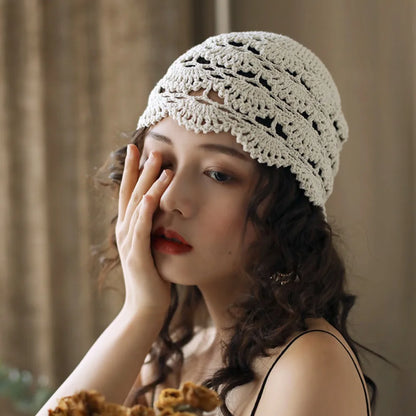 Autumn Winter Knitted Hat Hollowed Out Knitted Hat