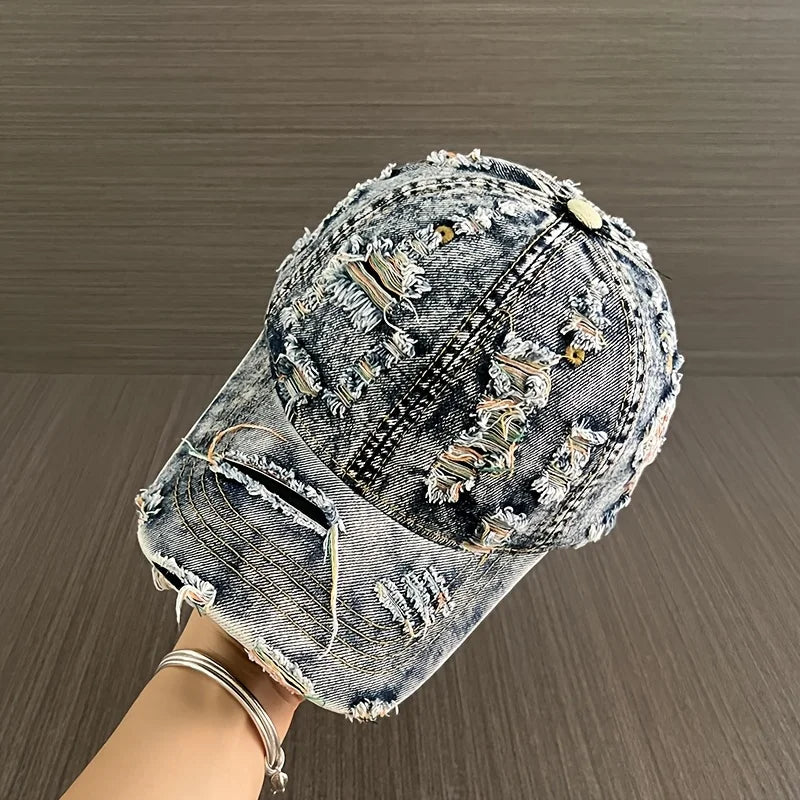Distressed Vintage-style Retro Baseball Cap