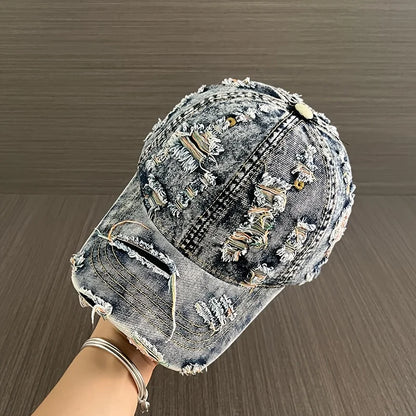 Distressed Vintage-style Retro Baseball Cap