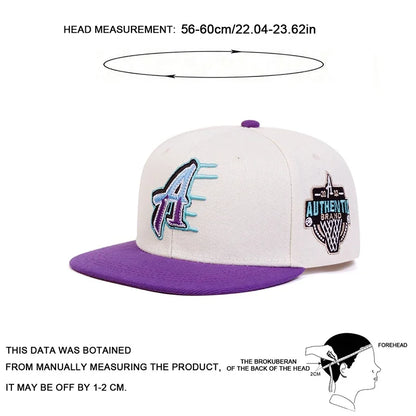 Unisex A Letter Embroidery Hip-hop Hats Spring Autumn Snapback Caps
