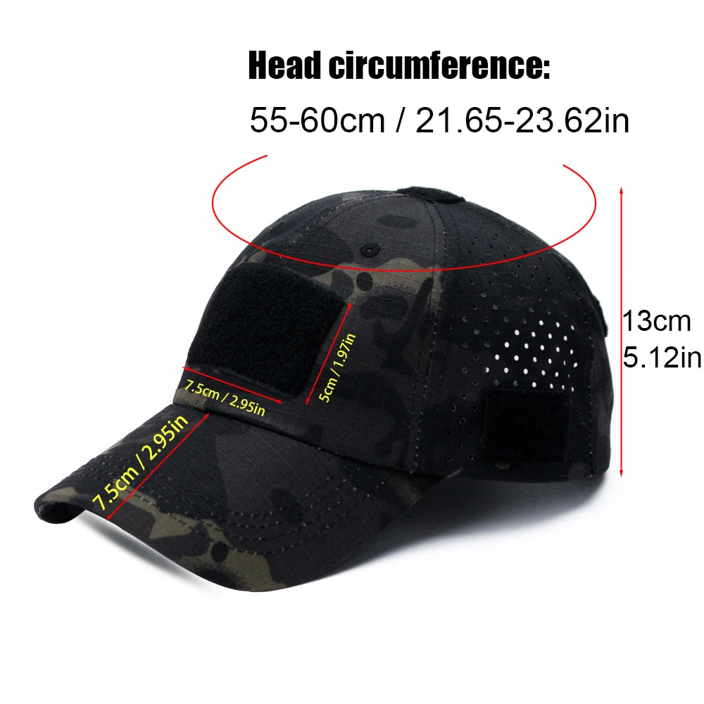 New Men Camouflage Baseball Cap Breathable Sunscreen Hat