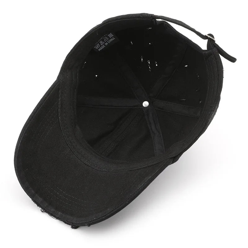 Japanese Retro Style Men's Personalized Washed Solid Color Baseball Cap