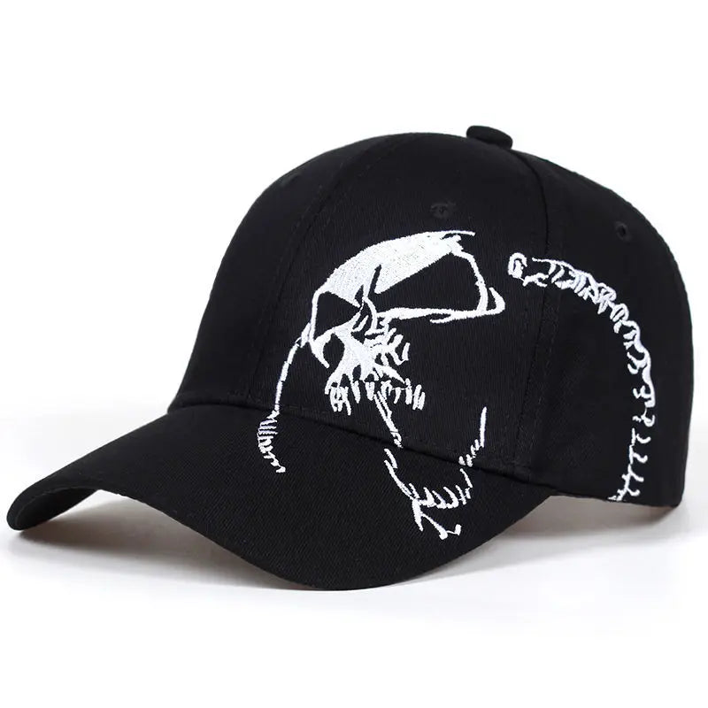 Unisex Side Skull Pattern Embroidery Baseball Caps Spring and Autumn