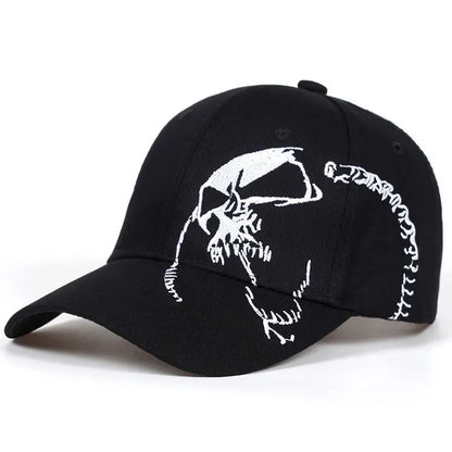 Unisex Side Skull Pattern Embroidery Baseball Caps Spring and Autumn