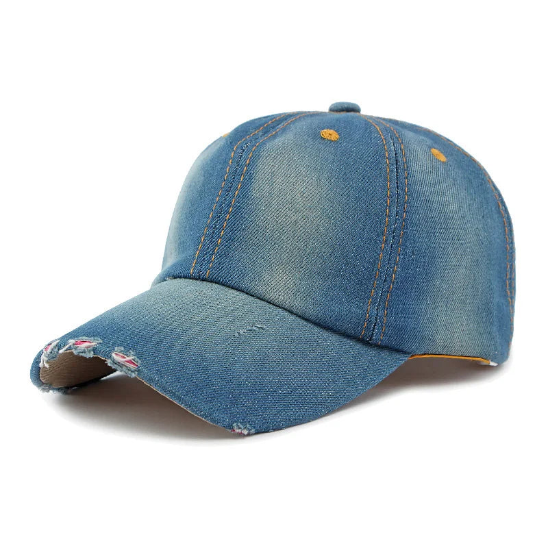 2025 New Launch Distressed Washed Denim Cap