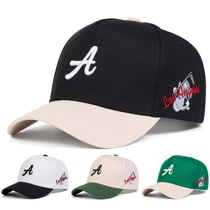 Letter A Printed Baseball Cap