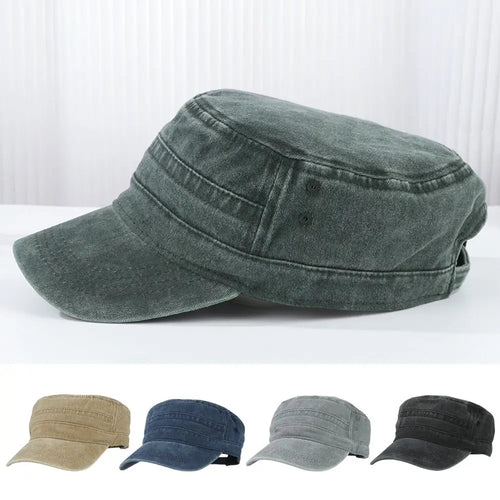 Big Head Man Large Size Pure Cotton Army Flat Cap Outdoors Baseball Cap