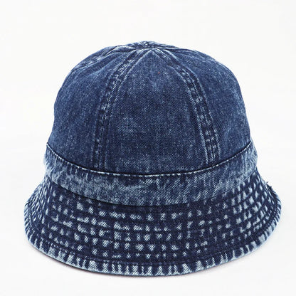 Washed Denim Bucket Hat Women Fisherman's Hat Bucket Hat