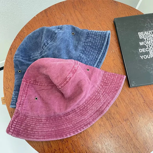 Retro Washed Fisherman Hat For Couples