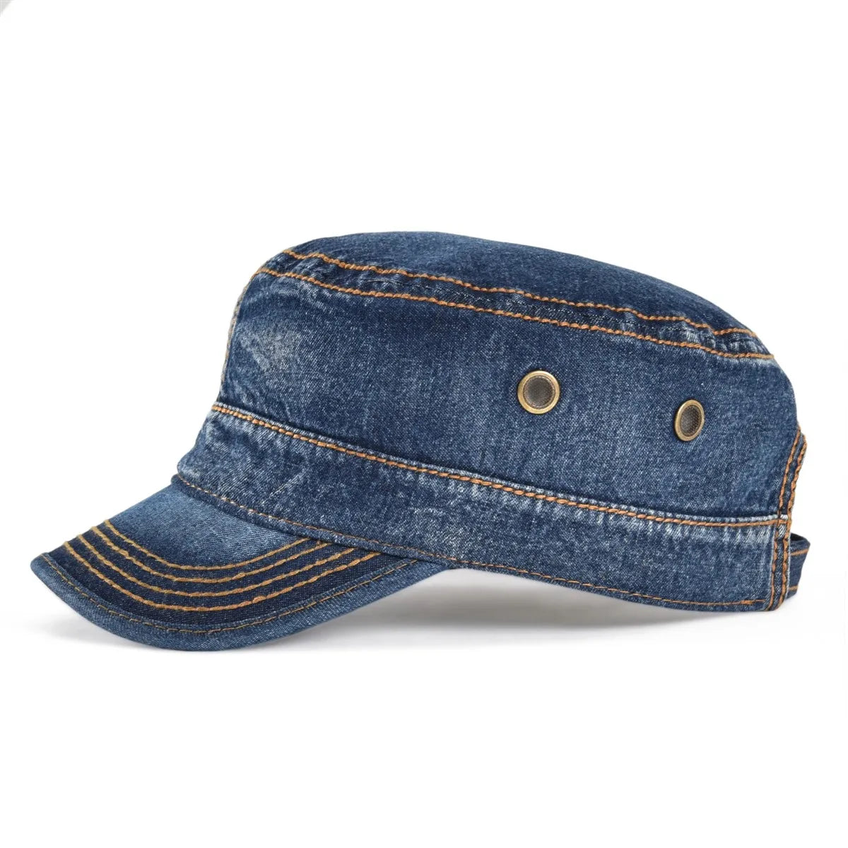 Denim Army Cap Men Washed Cotton Bucket Hat
