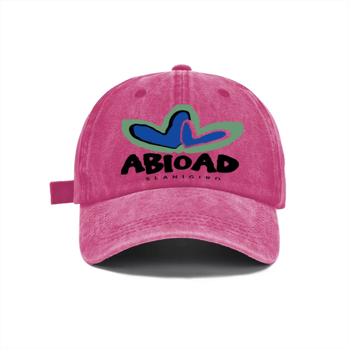 Vintage Washed Baseball Cap Unisex Distressed Abstract Graphic Embroidered Adjustable Hat