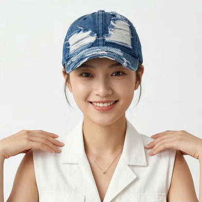 American-Style Retro Denim Baseball Cap