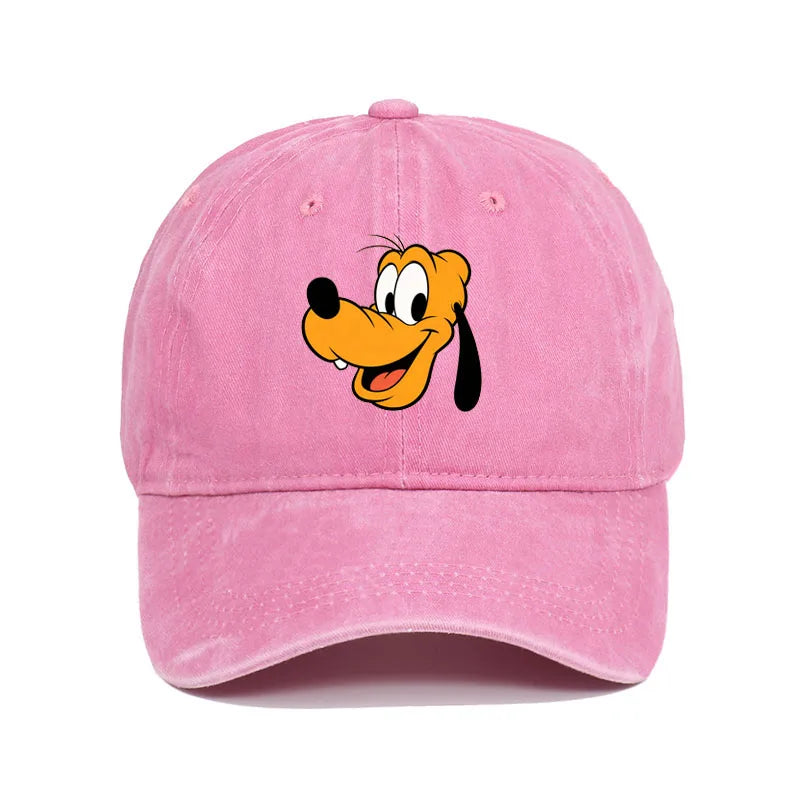 Unisex Vintage Washed Mickey Minnie Print Baseball Cap