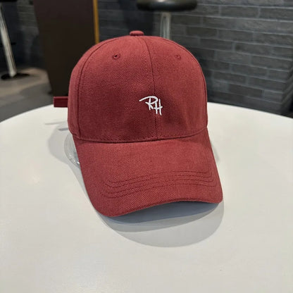 Korean Style RH Letter Embroidery Baseball Cap