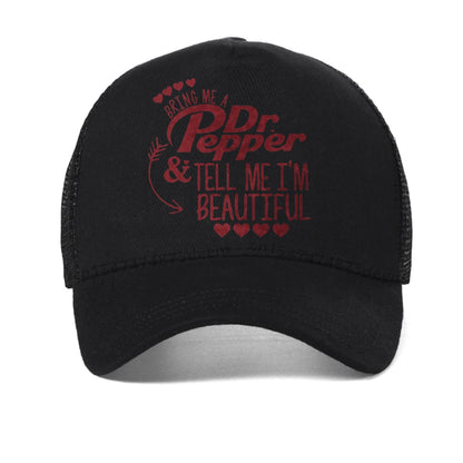 Dr Pepper Slogan Casual Baseball Cap Women's