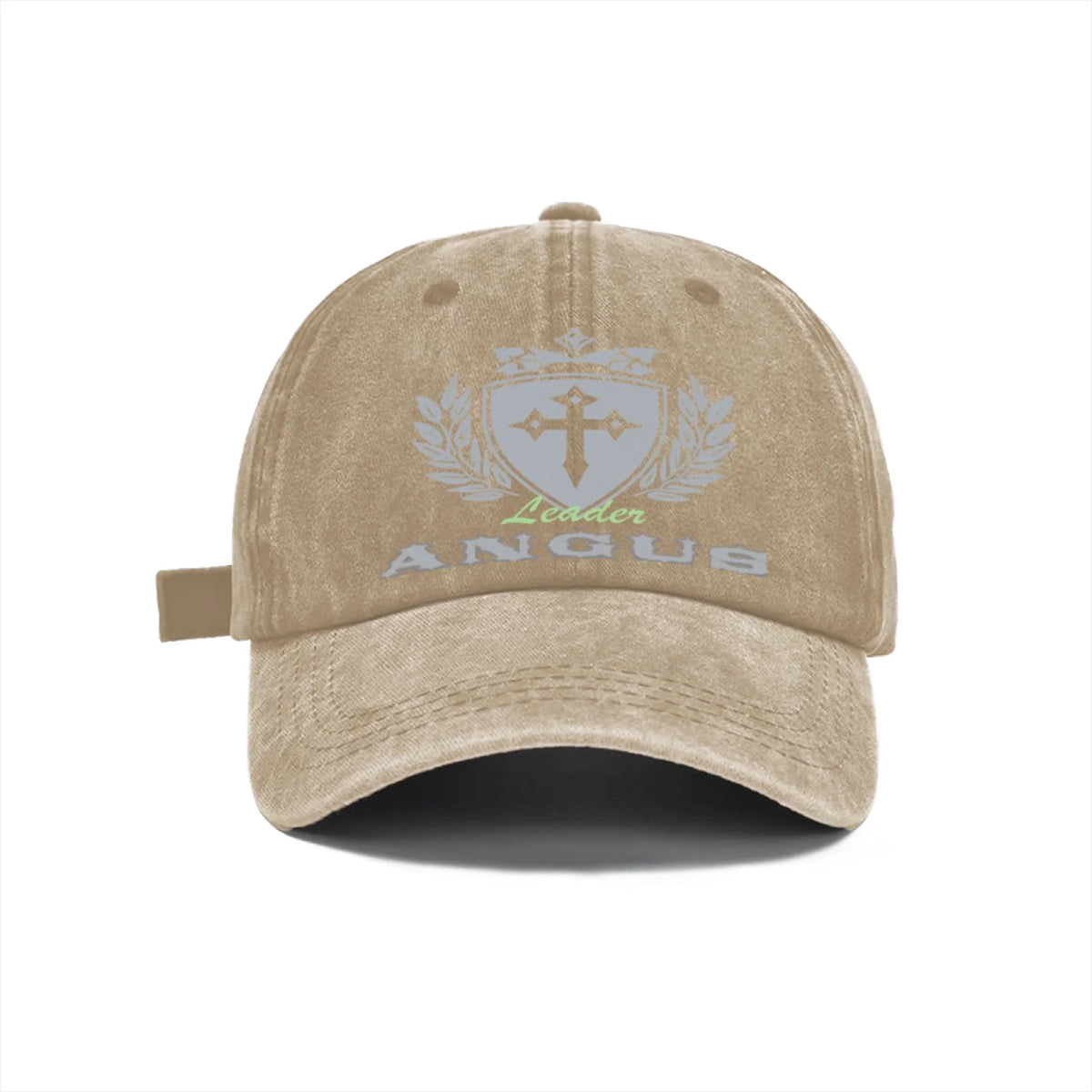 Vintage Washed Baseball Cap Unisex Distressed Snapback Hat Grey Cross Shield Embroidered Adjustable Dad Hat Streetwear