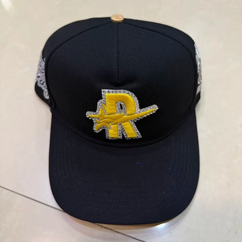 Contrast Brim 3D Embroidered Rough Play Hats