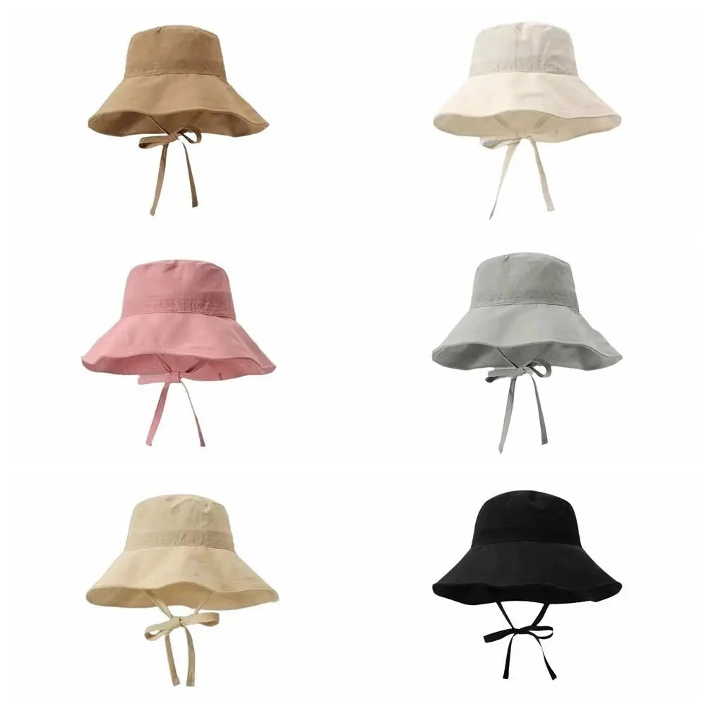 Simple Solid Color Sunscreen Bucket Hat