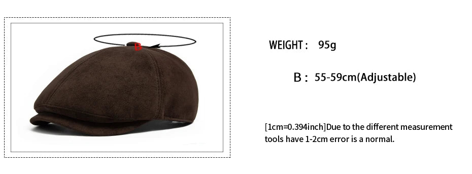 New PU Imitation Leather Newsboy Cap Fashion Vintage Men Women Berets
