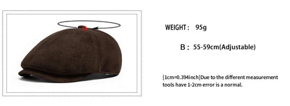 New PU Imitation Leather Newsboy Cap Fashion Vintage Men Women Berets