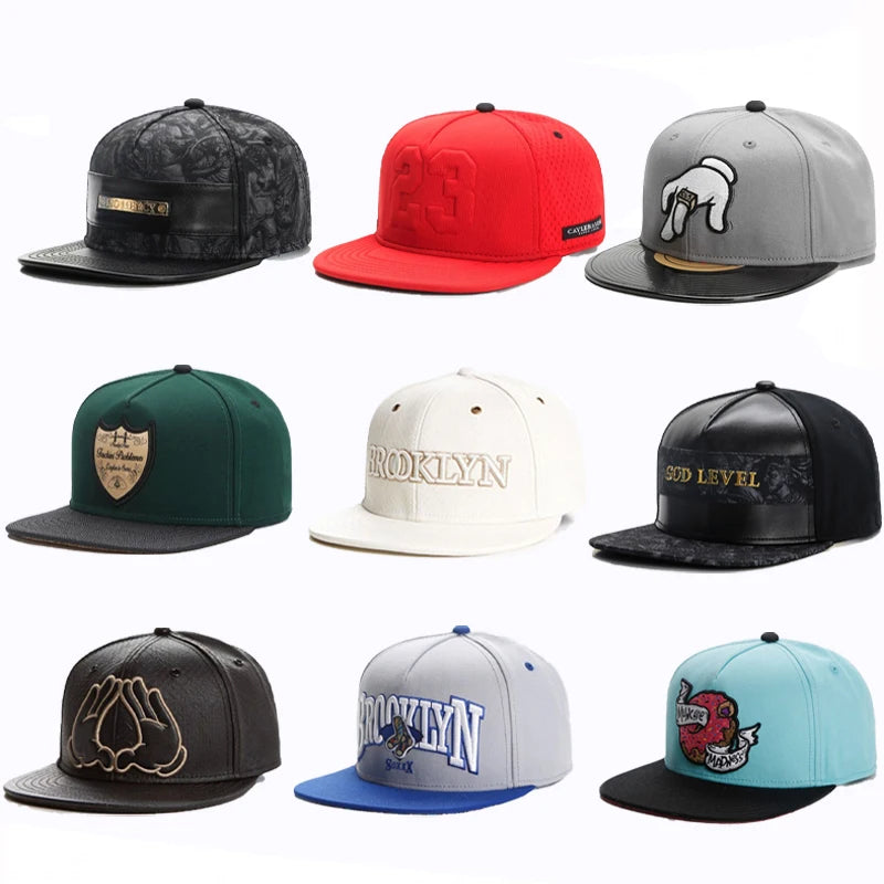 Letter Embroidery Snapback Hats New Unisex Hip Hop Breathable Personal