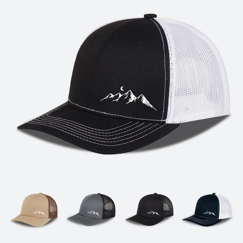 Moon Mountain Print Baseball Cap