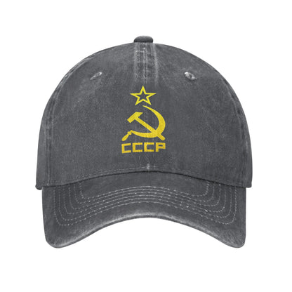 Russia CCCP USSR Soviet Union Adult Retro Cowboy Washed Baseball Caps Sunscreen Hat Girl Rock Snapback Cap