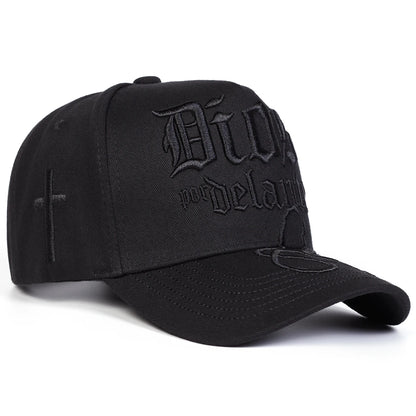 Unisex DIOS POR DELANTE Letter Embroidery Baseball Caps Outdoor Adjustable Casual Hats Sunscreen Hat Sports Cap