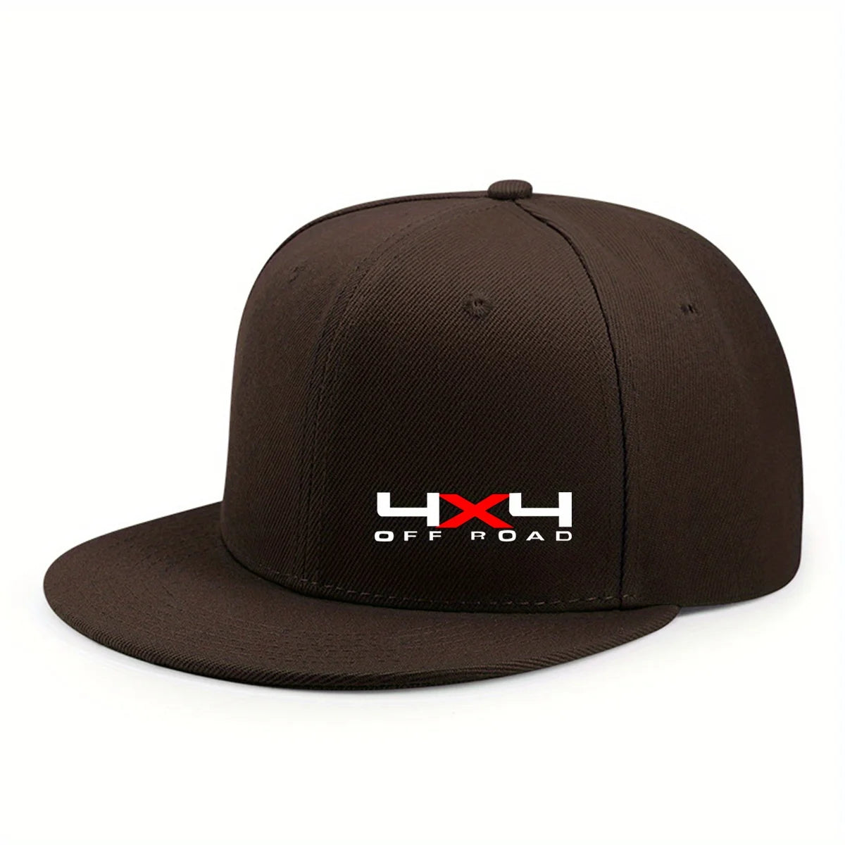 Unisex Adjustable Flat Brim Hip Hop Snapback Hat Solid Color Outdoor Daily Wear