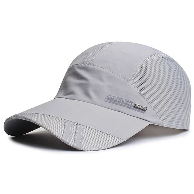Quick Dry Men Baseball Cap For Sports Cool Mesh Summer Women Sun Hat