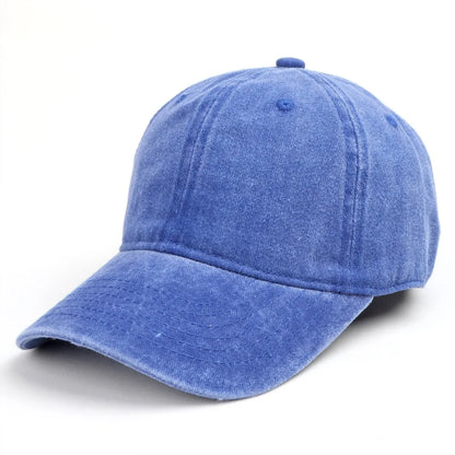 Vintage Wash Cotton Baseball Cap Unisex Plain Soft Crown Sun Visor Dad Hat