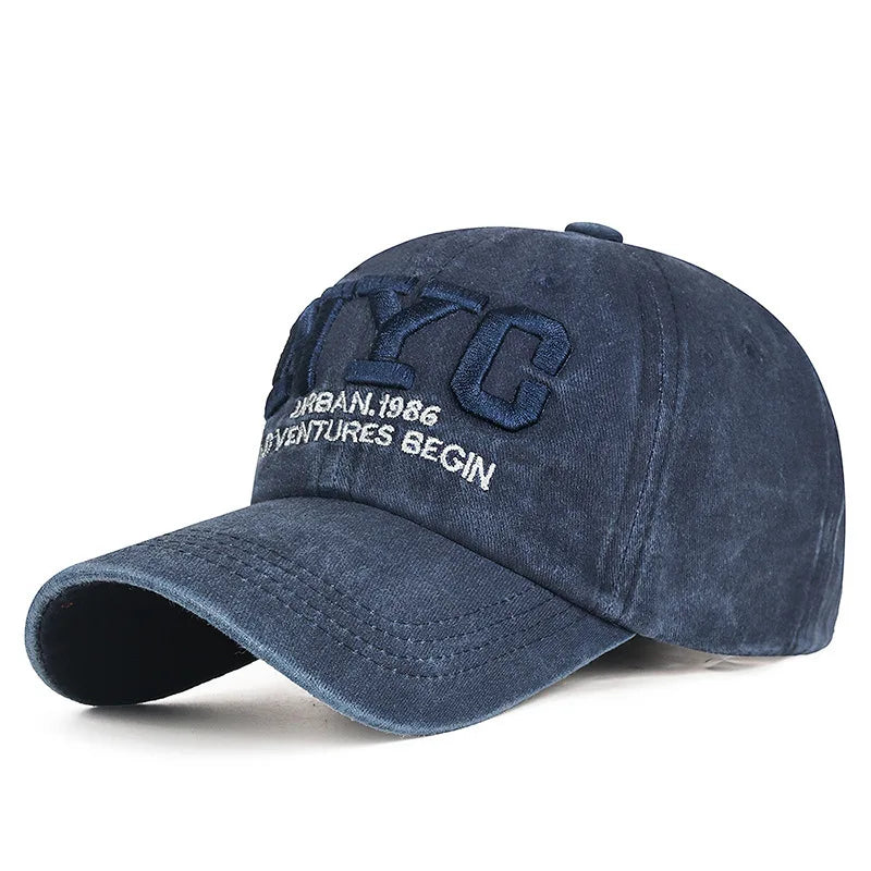 Vintage Washed Cotton Baseball Cap Men Women