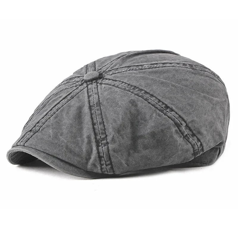 Denim Peaked Cap Men's Women's Beret Hat