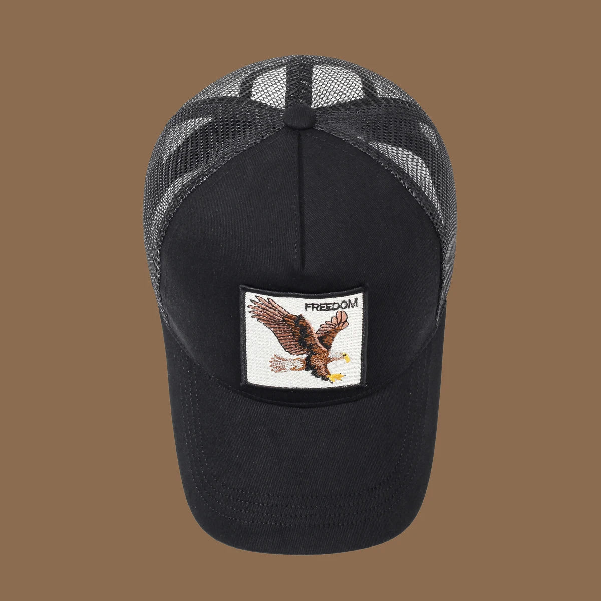 Unisex Trucker Cap with Eagle Embroidery & Applique - Suitable for Daily Casual Wear