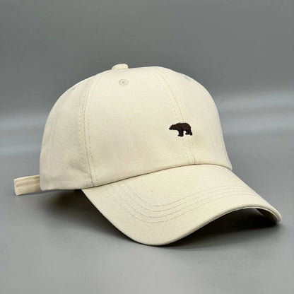 Polar Bear Embroidery Sun Hat Cotton Baseball Cap Lightweight