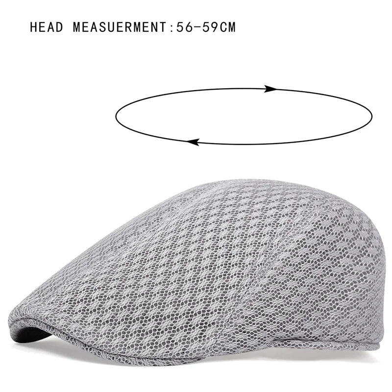 Spring Summer Men Mesh Beret Hats Breathable Berets Caps For Women Touring Cap
