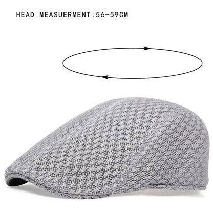 Spring Summer Men Mesh Beret Hats Breathable Berets Caps For Women Touring Cap