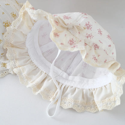 2026 New Baby Hat Spring Autumn Thin Butterfly Knot Floral Fisherman Cap